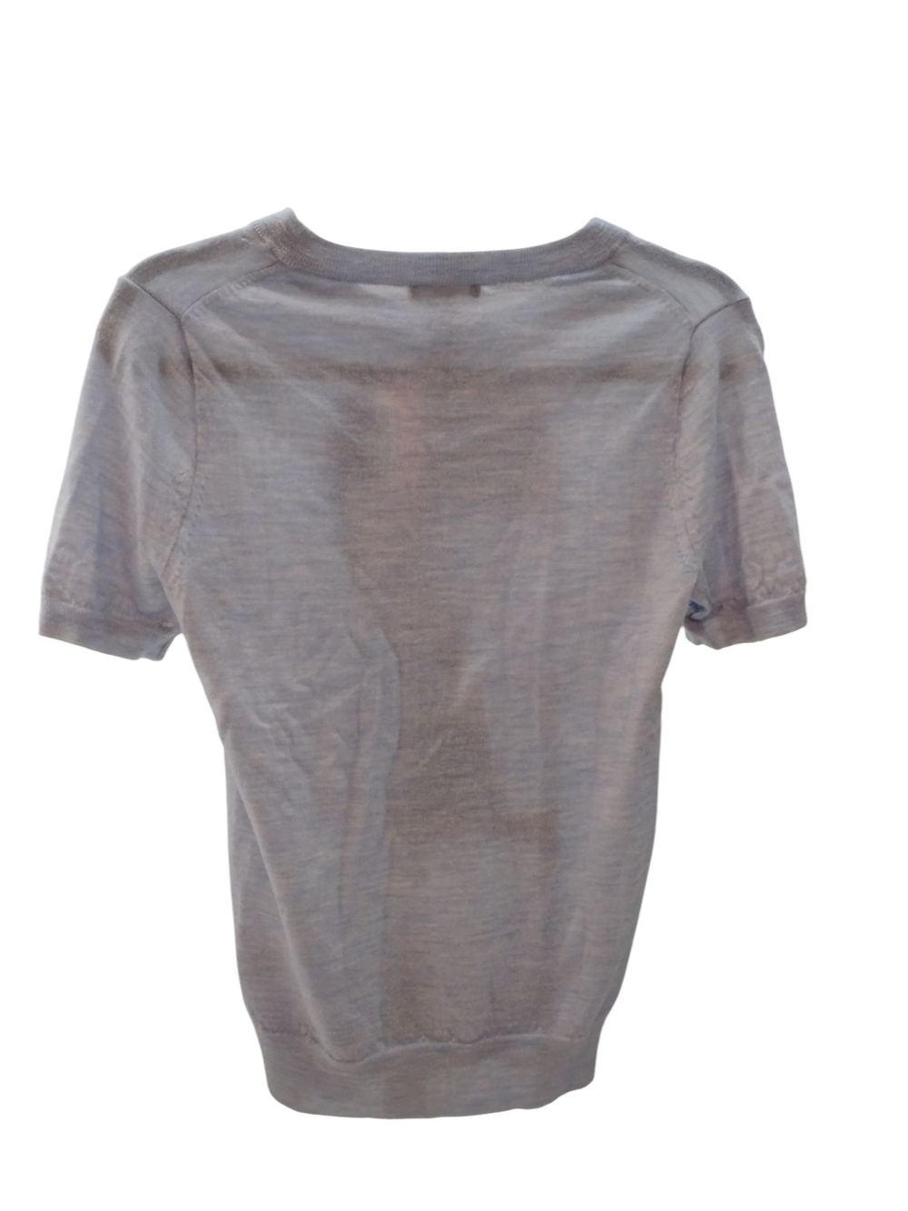 J. Crew Light Blue Wool W Peach & Black Toucan Accent SZ M - Picture 2 of 5